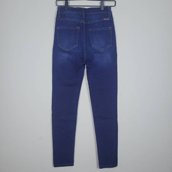 Kancan Womens Size 5/26 High Rise Denim Jeans Blue Skinny Medium Wash Stretch - Picture 2 of 8